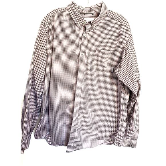 Columbia Sport Button Down L Shirt Mens Plaid Check Long Sleeve Business Casual - Picture 1 of 9